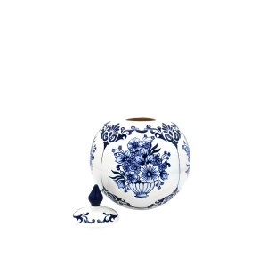Bloom No.4 Mavi Beyaz Çini Küp | 20 cm