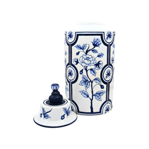 Column No.1 Mavi Beyaz Çini Küp | 40 cm