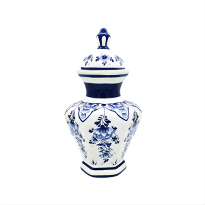 Hexagon Mavi Beyaz Çini Küp | 30 cm