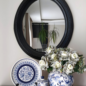 Lace No.1 Mavi Beyaz Çini Tabak | 25 cm