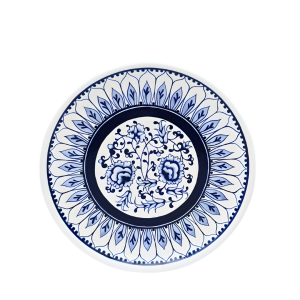 Lace No.1 Mavi Beyaz Çini Tabak | 25 cm